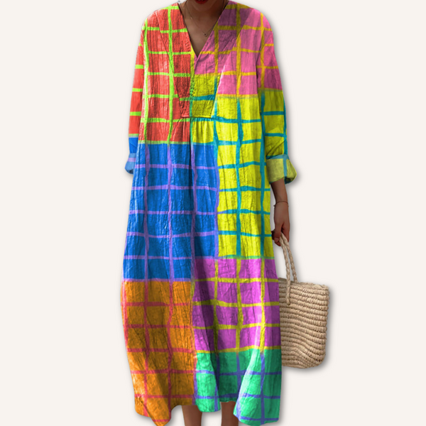 Fiorella | Vestido con estampado multicolor